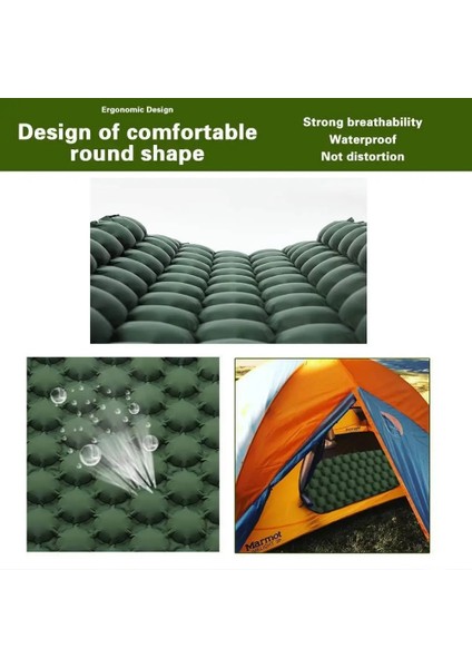 Turuncu Yastık Stili Kamp Şişme Uyku Yatağı Ultra Hafif Hava Yastığı Yatak Taşınabilir Çadır Uyku Pedi Kamp Neme Dayanıklı Ped Outdoor X332B (Yurt Dışından) indirimleri