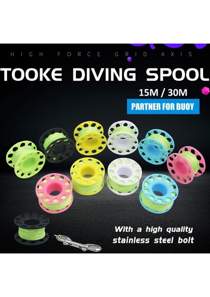 767-SIYAH 15M Stili Tüplü Dalış Makarası Parmak Makarası 30M Cıvatalı Kanca Smb Güvenli Ekipman Bcd Aksesuarları Mağara Batığı Kılavuz Hattı Makarası (Yurt Dışından) fırsatları