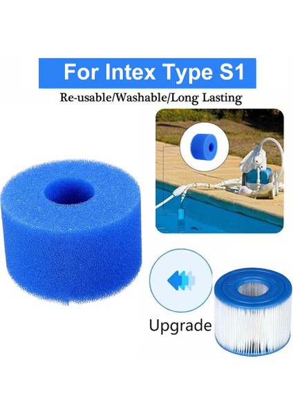 Tip Vıı Stili Yüzme Havuzu Filtre Köpüğü Yeniden Kullanılabilir Yıkanabilir HAS1IIIVI Dvııb Tipi Havuz Filtresi Sünger Kartuşu Uygun Kabarcık Jetli (Yurt Dışından)