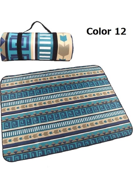 Renk 12 Tarzı 150X100CM Açık Kamp Mat Moda Ulus Tarzı Baskılı Kalınlaşmış Taşınabilir Neme Dayanıklı Mat Aile Beald Oyun Pedi Için (Yurt Dışından)