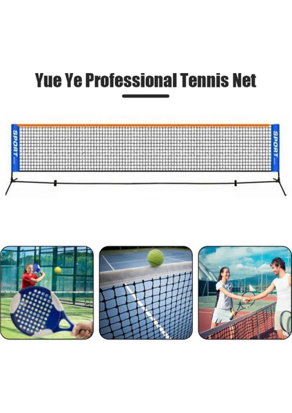 6,1 M Stili M Standart Profesyonel Tenis Eğitim Ağı Katlanabilir Basit Açık Badminton Tenis Eğitim Ağı Çerçevesiz (Yurt Dışından)