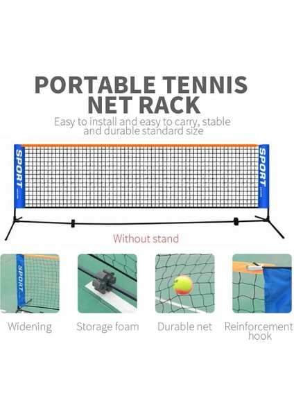 6,1 M Stili M Standart Profesyonel Tenis Eğitim Ağı Katlanabilir Basit Açık Badminton Tenis Eğitim Ağı Çerçevesiz (Yurt Dışından)