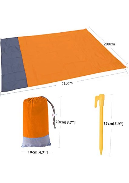 E Stili 2x1.4m 2x2.1 M Su Geçirmez Plaj Battaniyesi Açık Taşınabilir Mat Kamp Zemin Mat Yatak Kamp Kamp Yatağı Aksesuarları (Yurt Dışından)