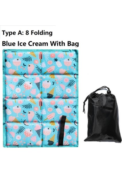 Poşetli Dondurma Tarzı Yeni Oxford Kumaş Katlanır Kamp Mat Taşınabilir Açık Su Geçirmez Köpük Oturma Pedi Plaj Mat Kirli Yürüyüş Önlemek Küçük Koltuk Pedi (Yurt Dışından)