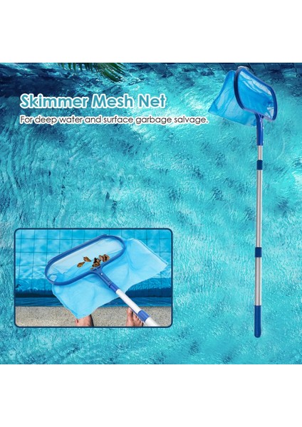 E Tipi Stili Yüzme Havuzu Skimmer Net Teleskopik Direk Kaldırma Yaprak Tırmığı Mesh Havuz Havuzları Temizleme Enkaz Araçları Aksesuarları (Yurt Dışından) modelleri