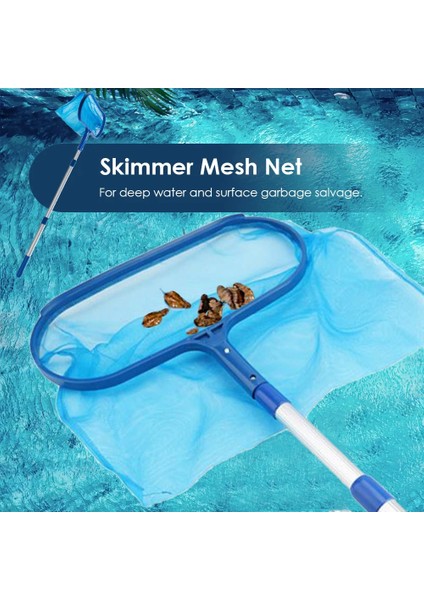 E Tipi Stili Yüzme Havuzu Skimmer Net Teleskopik Direk Kaldırma Yaprak Tırmığı Mesh Havuz Havuzları Temizleme Enkaz Araçları Aksesuarları (Yurt Dışından) indirimleri