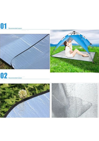 222X208CM Style Su Geçirmez Alüminyum Folyo Eva Kamp Mat Katlanabilir Katlanır Uyku Plaj Yatağı Açık Mat Pad 5 Boyutları (Yurt Dışından)