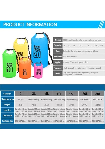 20L Pembe Tarzı Pvc Su Geçirmez Çanta 2lll 20L Açık Dalış Sıkıştırma Depolama Su Geçirmez Çanta Kuru Çanta Adam Kadınlar Için Yüzme Rafting Kayık (Yurt Dışından) modelleri