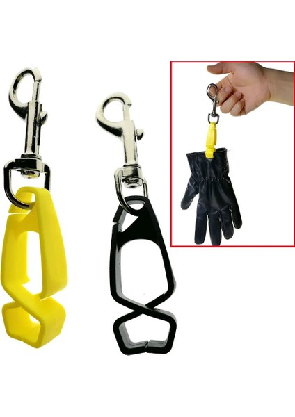 Tip 2 Sarı 3 Stil Dalış Bisiklete Binme Taşınabilir Eldivenler Kaleci Havlu Kask Koruma Geçmeli Kancalı Klips Tutacağı Taşıma (Yurt Dışından)