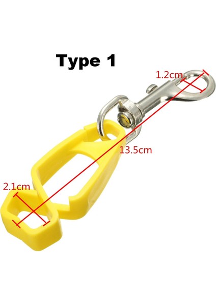 Tip 2 Sarı 3 Stil Dalış Bisiklete Binme Taşınabilir Eldivenler Kaleci Havlu Kask Koruma Geçmeli Kancalı Klips Tutacağı Taşıma (Yurt Dışından)