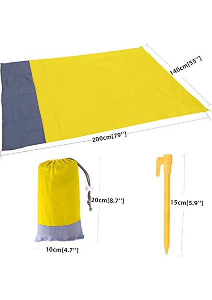 B Tarzı 2x1.4m 2x2.1 M Su Geçirmez Plaj Battaniyesi Açık Taşınabilir Mat Kamp Zemin Mat Yatak Kamp Kamp Yatağı Aksesuarları (Yurt Dışından)