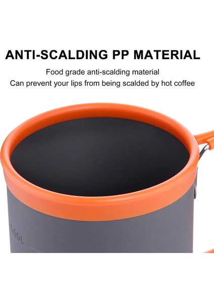 440ML Fincan Stili Widesea Kamp Alüminyum Bardak Açık Kupa Turizm Kahve Içecek Pişirme Sofra Ekipmanları Turist Trekking Yürüyüş Seyahat (Yurt Dışından) indirimleri