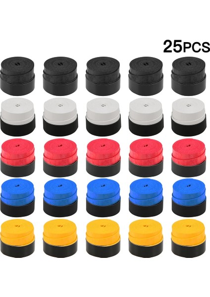 Beyaz 25 Adet Tarzı Adet Tenis Overgrip Tenis Badminton Squash Antrenmanı Teri Emilen Sargılar Tenis Aksesuarları Badminton Grip Padel (Yurt Dışından) fiyatları