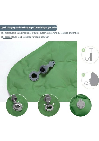 Green Individual Style Açık Uyku Pedi Şişme Hava Yatakları Kamp Mat Mobilya Yatak Ultralight Yastık Yastık Yürüyüş Trekking Wstorage Çanta (Yurt Dışından)