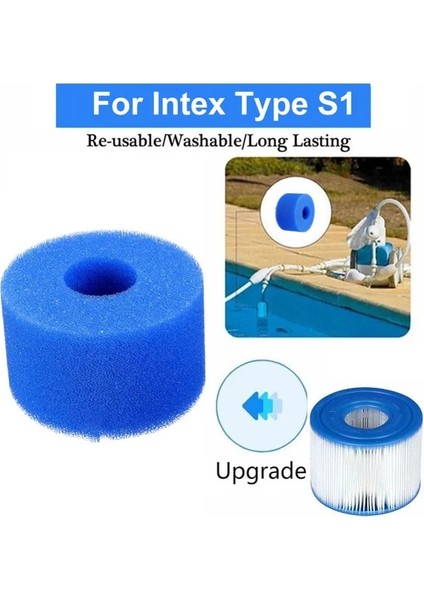 S1 Stili Yazın Wimming Havuz Köpüğü Temizleyici Yeniden Kullanılabilir Yıkanabilir Köpük Havuz Filtresine Uygun Sünger Jet Tipi Yüzme Filtresi Aksesuarı (Yurt Dışından)