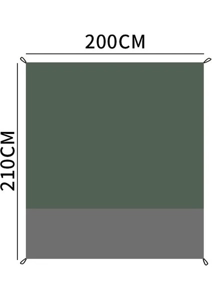Gri Yeşil-2x2.1m Stili Büyük Bea Anti-Kum Havlu Mat Anti Kumsuz Bea Anti Kum Bea Battaniye Büyük Boy Cep Rüzgar Kanıtı Önler (Yurt Dışından)
