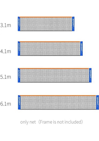 6,1 Milyon Stili 6.1 M* Standard Professional Tennis Training Net Badminton Net Outdoor Tennis Net Mesh Volleyball Net Exercise (Yurt Dışından) fiyatları
