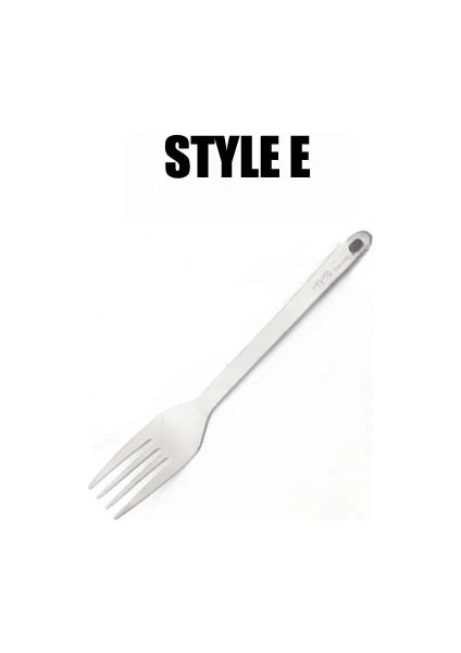 E Stili Tito Titanyum Spork Kaşık Açık Kamp Çatal Kaşık Bıçak Combo Yürüyüş Ev Mutfak Sofra Takımı (Yurt Dışından)