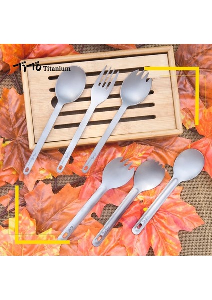 E Stili Tito Titanyum Spork Kaşık Açık Kamp Çatal Kaşık Bıçak Combo Yürüyüş Ev Mutfak Sofra Takımı (Yurt Dışından) fırsatları
