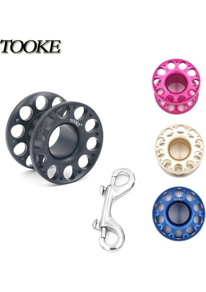 BKSPOOL-90MMBOLT Stili Tooke Performansı Dayanıklı Hafif Tüplü Dalış Alüminyum Parmak Makarası Mağara Dalış Dalış Sualtı Teknik Kılavuz Hattı Makara Cıvatası (Yurt Dışından) fiyatları