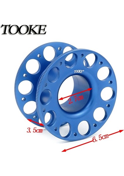 BKSPOOL-90MMBOLT Stili Tooke Performansı Dayanıklı Hafif Tüplü Dalış Alüminyum Parmak Makarası Mağara Dalış Dalış Sualtı Teknik Kılavuz Hattı Makara Cıvatası (Yurt Dışından) modelleri