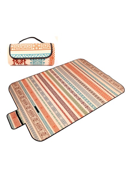 No.8 Stili 150X150CM Taşınabilir Katlanır Mat Bohem Ulusal Baskılı Kamp Mat Açık Neme Dayanıklı Kalınlaşmak Ped Plaj Battaniyesi Turist Mat (Yurt Dışından)