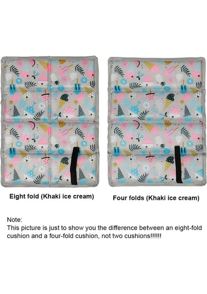 Haki Dondurma Tarzı Dört Kat 2022 Yeni Açık Kamp Mat Taşınabilir Katlanır Küçük Mat Oxford Kumaş Plaj Minderi Neme Dayanıklı Isı Yalıtımı (Yurt Dışından)