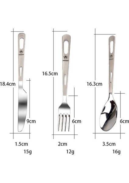 Bir Stil Amping Titanyum Bıçak Sofra Gereçler Kaşık Çatal Açık Mutfak Seyahat Pişirme Seti Tencere Yürüyüş (Yurt Dışından)