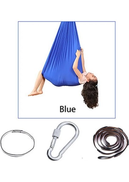 Kraliyet Mavisi Stili Tam Set Yoga Salıncak Hamak cm Açık Kapalı Salıncak Çok Işlevli Ev Asılı Salıncak Hamak Hava Yoga Hamak (Yurt Dışından)