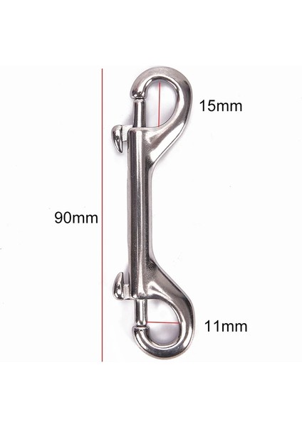 90MM Tarzı 1 Adet Uçlu Kanca Chioce Geçmeli Cıvata Takımı Paslanmaz Çelik Tüplü Dalış Çift (Yurt Dışından)