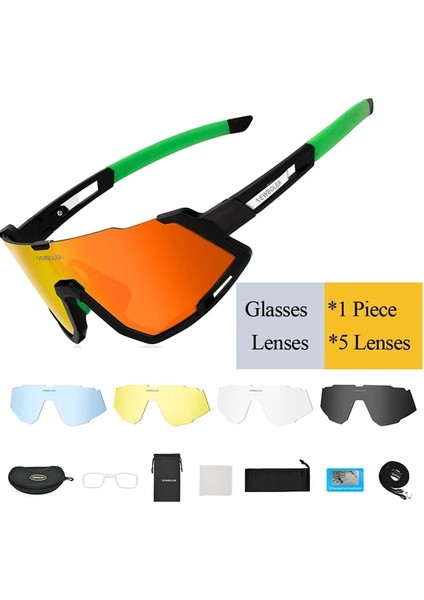 4 Stili Ayarla Erkek Bisiklet Güneş Gözlüğü 5 Lens V400 Kadın Mtb Bisiklet Gözlükleri Koşu Balıkçılık Gözlükleri Spor Polarize Bisiklet Bisiklet Gözlükleri (Yurt Dışından)