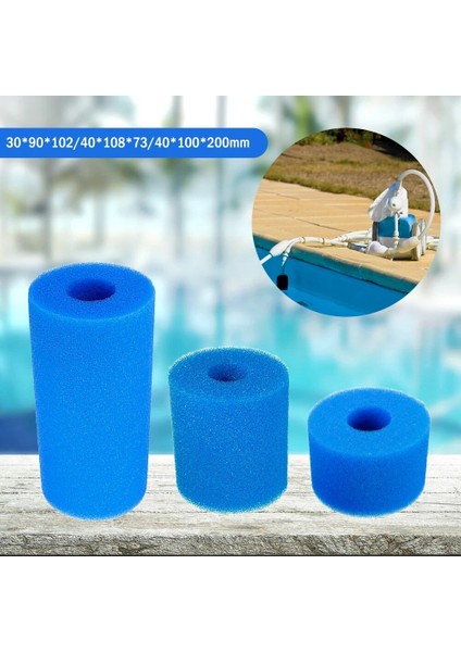 40X100X200MM Stili 1 Adet Yüzme Havuzu Filtresi Köpük Yeniden Kullanılabilir Yıkanabilir Intex S1 Tipi Havuz Filtresi Sünger Kartuşu Uygun Kabarcık Püskürtmeli Saf Spa (Yurt Dışından)