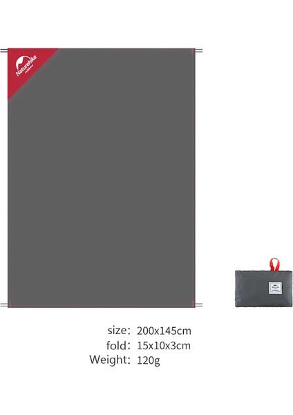 Gri L Tarzı Naturehike Açık Çadır Tarp Çok Fonksiyonlu Ultra Hafif Cep Ayak Izi Su Geçirmez Battaniye Kamp Mat Kat Mat (Yurt Dışından)