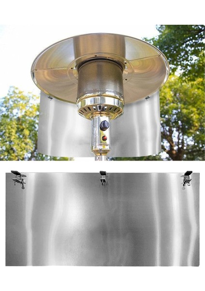 Veranda Propan ve Doğal Gaz Için Veranda Isıtıcı Reflektör Kalkan Gümüş (Yurt Dışından)
