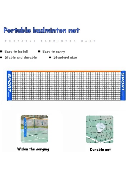 4.1 M Tarzı Profesyonel Taşınabilir Spor Eğitimi Standart Tenis Net Voleybol Net Badminton Net Kapalı Açık Spor Egzersizi Için (Yurt Dışından)