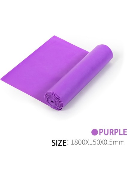 200CM Mor Tarzı Yoga Pilates Elastik Direnç Bandı Egzersiz Fitness Kemer Eğitimi Elastik Egzersiz Fitness Kauçuğu 200CM Doğal Kauçuk Spor Salonu (Yurt Dışından)