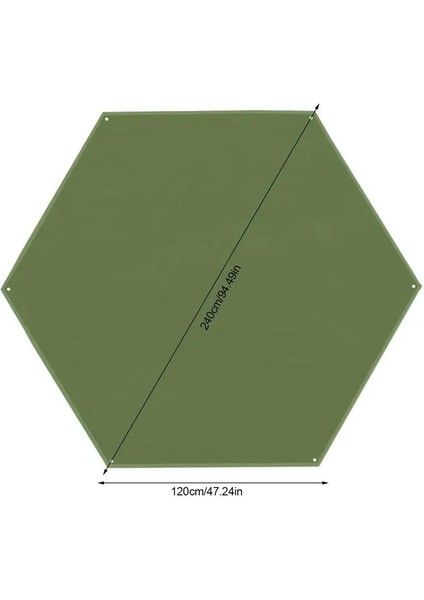 S 120CM Stili Suya Dayanıklı Kamp Tarp Çok Fonksiyonlu Mat Çadır Ayak Izi Altıgen Ayak Izi Zemin Sayfası Yürüyüş Açık Hava Için (Yurt Dışından)