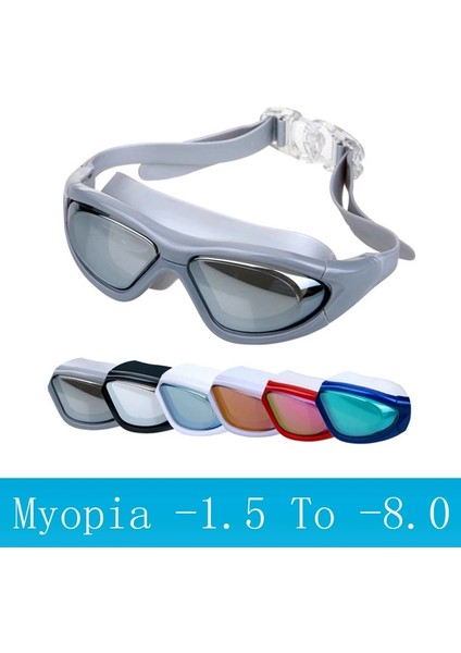 Miyopi -2.0 Tarzı Yetişkinler Yüzme Gözlüğü Miyopi Dalış Maskesi Buğu Önleyici Sporlar Büyük Çerçeve Reçetesi Yüzme Gözlüğü Derece Optik Su Geçirmez Gözlükler (Yurt Dışından) fırsatları
