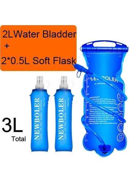2l ve 2 0,5la Stili Folding Collapsible Water Bottle 250ML 500ML Soft Flask Tpu Free For Running Hydration Pack Waist Bag Vest SD09 SD10 (Yurt Dışından)
