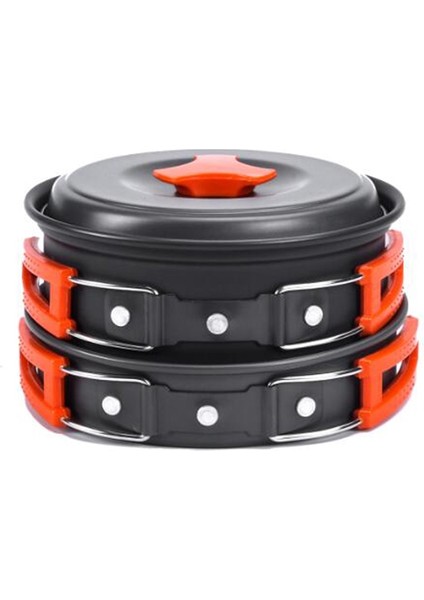 Turuncu Tarzı Taşınabilir Kamp Sofra Pişirme Seti Açık Tencere Tava Pot Kase Kaşık Çatal Gereçler Yürüyüş Seyahat Için Vahşi Campismo (Yurt Dışından) modelleri