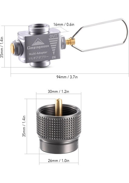 3 Stili Ayarla Campıngmoon Gaz Tasarrufu Plus Kamp Sobası Için Gaz Adaptörleri ile Tencere Gaz Tankı Adaptörü Soba Aksesuarları (Yurt Dışından)