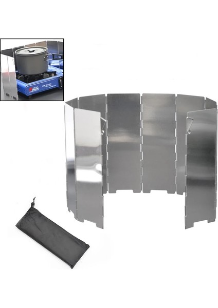 10 Tabak Stili Plakalar Taşınabilir Soba Rüzgar Kalkanı Katlanır Açık Barbekü Gaz Sobası Kamp Ekranı Wwind Guard Tencere Aksesuarları (Yurt Dışından) fiyatları