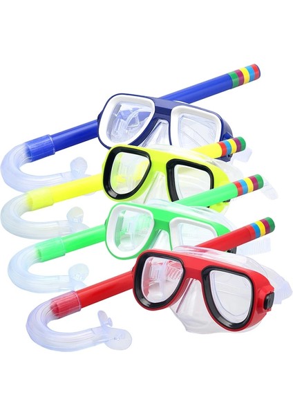 Yeşil Stil Tek Boyut Çocuk Yüzme Gözlükleri Şnorkel Dalış + Solunum Tüpü 4 Renk Yüzme Su Sporları Gözlükleri Dalış Gözlükleri Boy&girl Için (Yurt Dışından) fırsatları