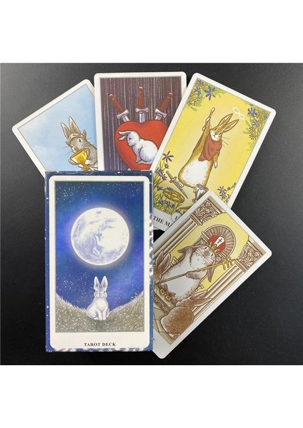 78 Adet TT193 Tarzı Sıcak Satış Tavşan Tarot Kartları Güverte Tahta Oyunu Kart Oyunu Masa Oyunu Falcılık Oracle Mansion Tarot (Yurt Dışından) fiyatları