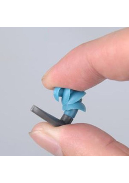 Açık Mavi Tarzı Yumuşak Silikon Yüzme Kulak Tıkaçları Rahat Su Geçirmez Gürültü Önleyici Yeniden Kullanılabilir Işitme Koruması Kulakiçi Saklama Kutusu (Yurt Dışından) indirimleri