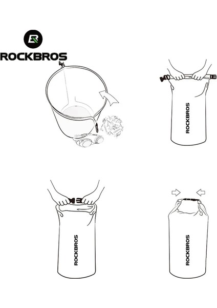 ST-004GR 10L Stili Rockbros 20L Spor Yüzme Çantası Pvc Su Geçirmez Sırt Çantası Moda Çanta Kadın Erkek Spor Için Açık Yürüyüş Omuz Katlanır Çanta (Yurt Dışından) indirimleri