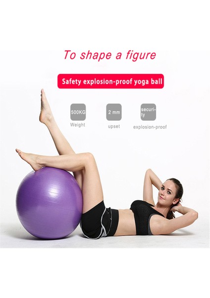 Mor 55CM Tarzı Yeni Spor Şişirilmiş Yoga Topu Pilates Fitness Patlamaya Dayanıklı Pvc Güvenlik Kalınlaşmış Fitness Topu Kalınlaşmak Yoga Ekipmanları Ev Spor Salonu (Yurt Dışından) modelleri