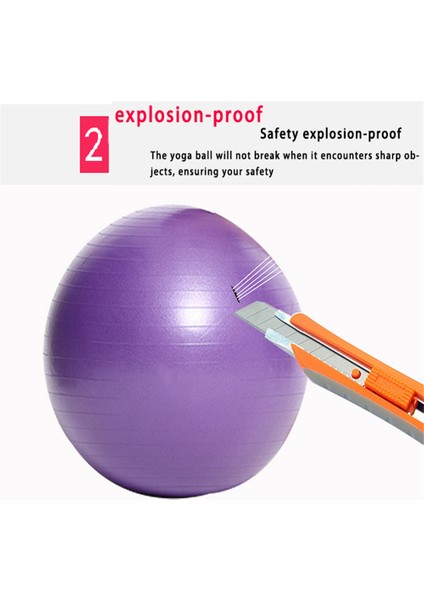 Mor 55CM Tarzı Yeni Spor Şişirilmiş Yoga Topu Pilates Fitness Patlamaya Dayanıklı Pvc Güvenlik Kalınlaşmış Fitness Topu Kalınlaşmak Yoga Ekipmanları Ev Spor Salonu (Yurt Dışından) indirimleri