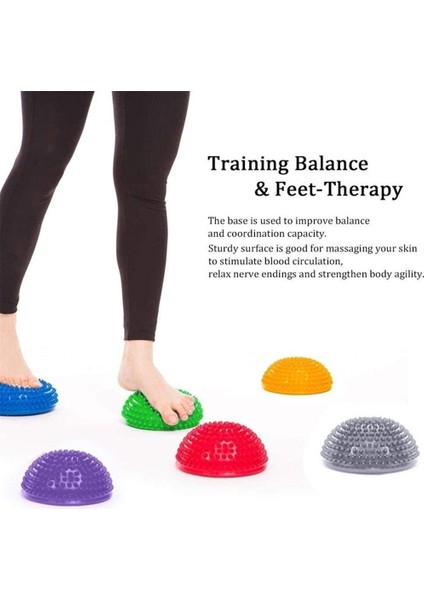 Mavi 7.5cm Tarzı Şişme Yarım Küre Yoga Topu Fitnem Pvc Nokta Masajı Fitball Gym Pilates Spor Egzersizleri Eğitmen Çocuk Denge Topları (Yurt Dışından) indirimleri