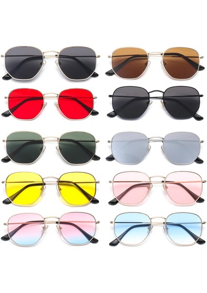 Gümüş-Siyah Gri Stil Vintage Güneş Gözlüğü Erkekler Kare Metal Çerçeve Pilot Ayna Klasik Retro Güneş Gözlükleri Kadınlar Lüks Yaz UV400 Koruma Gözlük (Yurt Dışından) fiyatları